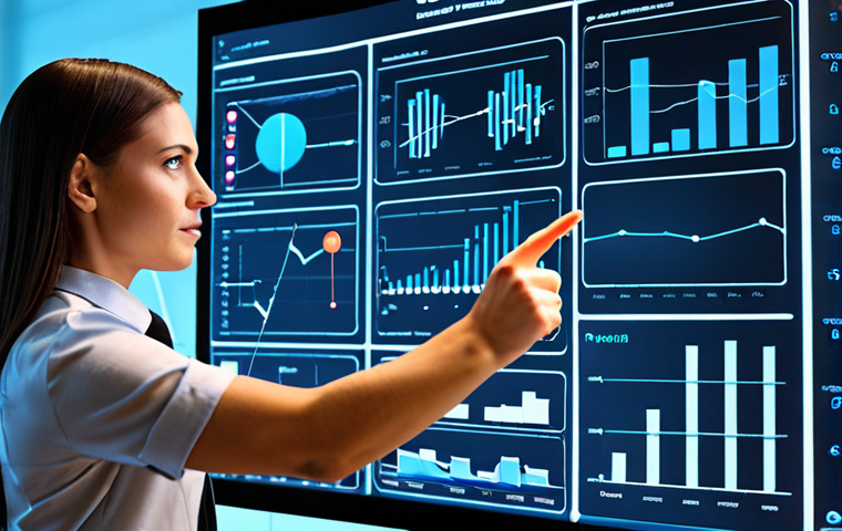 **Prompt:** A dynamic, modern B2B sales team member, with a confident and strategic demeanor, stands in front of a translucent, interactive data visualization display. The display shows complex B2B sales funnels, predictive analytics, and AI-driven insights, with subtle glowing lines connecting different data points. The individual is pointing towards a key metric, symbolizing precise, data-driven decision-making. The background is a clean, contemporary office or a subtle abstract representation of interconnected networks, emphasizing technology integration and strategic growth. The overall mood is sophisticated, efficient, and forward-looking.